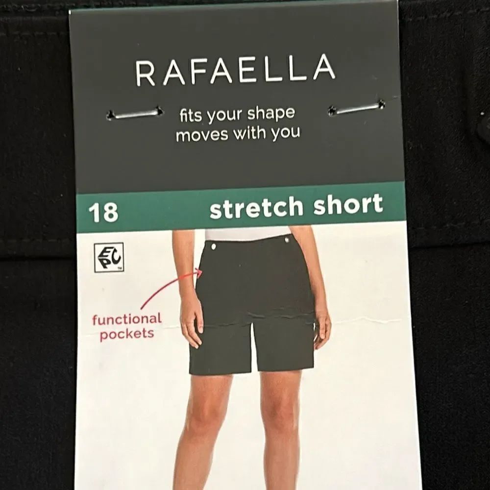 NEW Rafaella Black Stretch Shorts